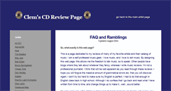 Desktop Screenshot of clemsmusicreviews.com
