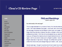 Tablet Screenshot of clemsmusicreviews.com